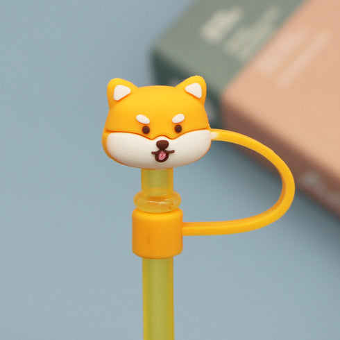 Cute Cartoon Silicone Straw Cap Dust PlugTumbler Straw Toppers for Tumblers, Dust-Proof Drinking Straw Caps for Reusable Straws Tips